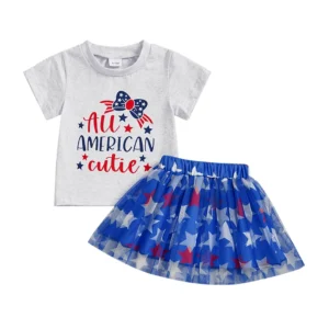 Girls Independence Day Skirt Set