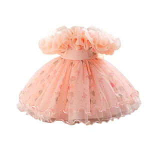 Infant Baby Girl Christening Gown Floral Lace