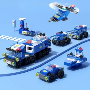 147-Piece Police Car Toy Building Set for Kids Ages 5-12