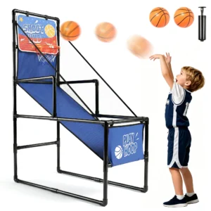Kids Basketball Arcade Game Indoor Basketball Hoop Set with 2 Balls