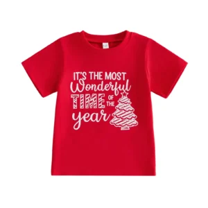 Crew Neck Shirt Short Letters Christmas T Shirt